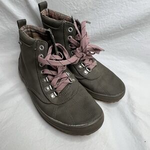 Keds Women's Waterproof Hiking Boots Womens Size 6 Olive Green Pink  WF63369